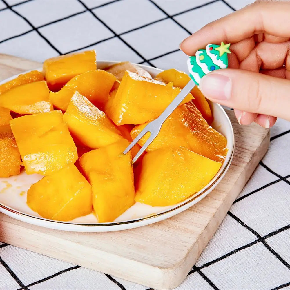 Festive Fruit Forks With Holder