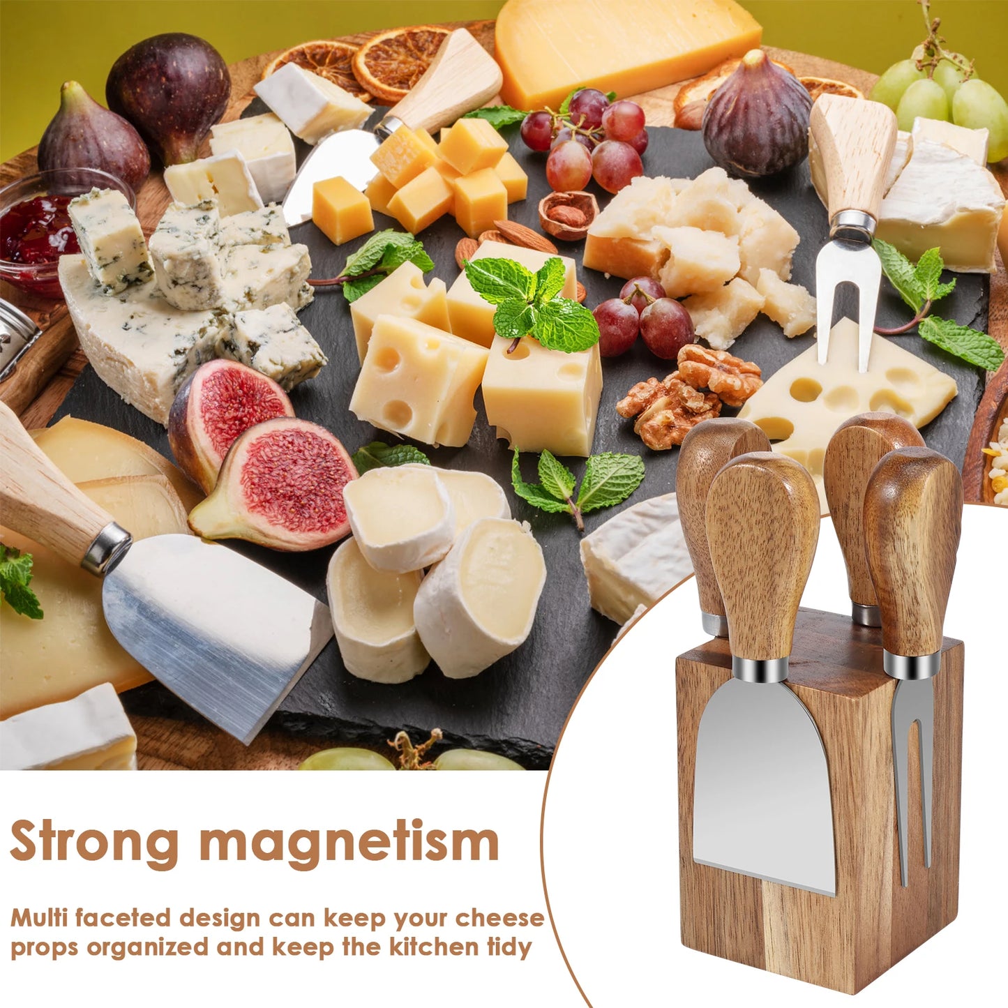 Cheese Lovers' Delight: Elegant Cutting Set