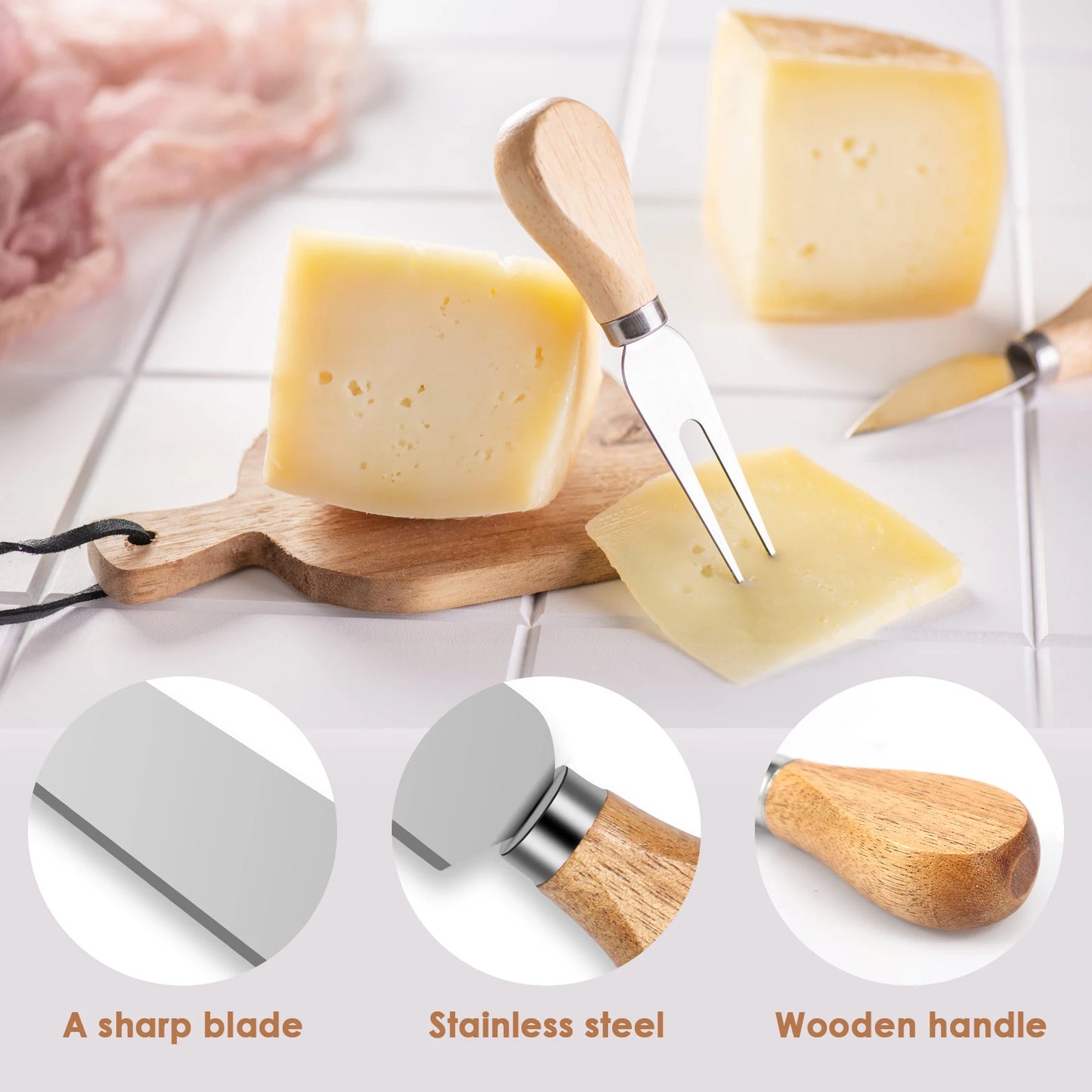 Cheese Lovers' Delight: Elegant Cutting Set